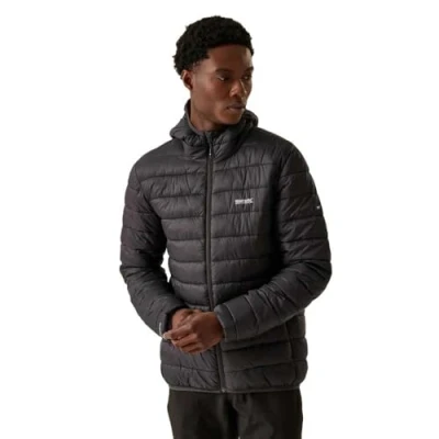 Image of Regatta Hooded Marizion Baffled Jacket, Insulated &amp; Padded, Water Repellent&amp; Lightweight Suitable For Hiking Walking