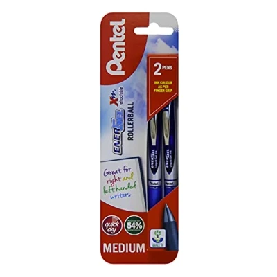 Image of Pentel EnerGel 0.7 mm Xm Retractable Pen Blue (Pack of 2) XBL77/2 C
