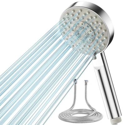 Image of Magichome Shower Head and Hose 2M, High Pressure with 5 Spray Modes, Turbocharged Design Powerful for Low Water