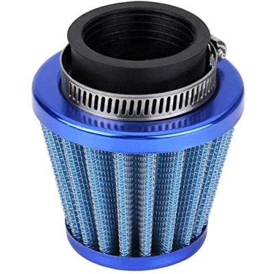 Image of 38mm Motorcycle Air Filter, Universal Clamp On Intake Filter Kit, Pit Bike with Offroad ATV Quad Dirt Gold (Black)