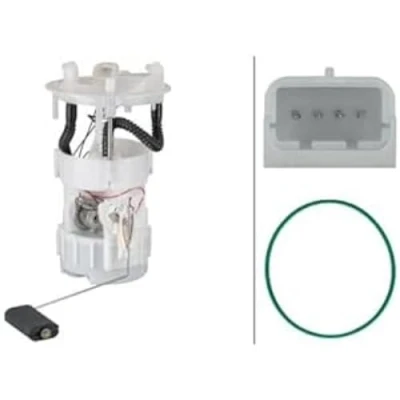 Image of 2502707 fuel Feed unit HELLA 8TF 358 106 801 with seal, sender Electric RENAULT: MEGANE 2, SCENIC 2