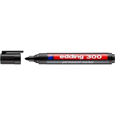 Image of edding 300 Permanent Bullet Tip Marker Black (10 Pack)
