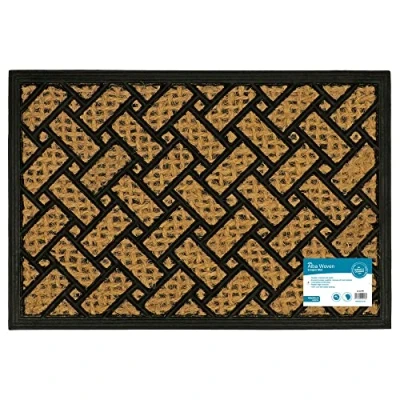 Image of JVL 02 427PA Alba Woven Tuffscrape Doormat, 40x60cm, Parquet