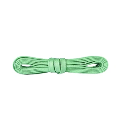 Image of Kaps Fancy Waxed Flat Shoe Boot Laces, 100% Finest Cotton, Colorful Fashion, 5 mm 0.19 inch Width, Many Colours And Lengths, Made in Europe (120 cm 47 6 8 eyelet pairs / 34 Olive)