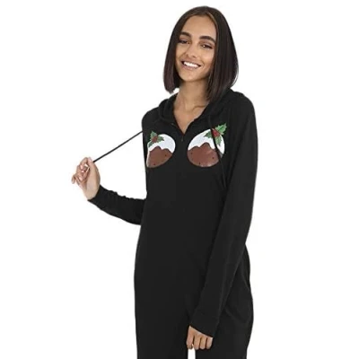 Image of Brave Soul Women&#039;s 463PUDDINGS Ladies Pajama, Black, L
