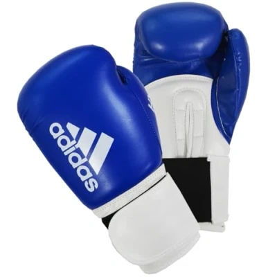 Image of adidas Unisex&#039;s Boxing Gloves Men Women Kids Sparring Training Hybrid 100 6oz 8oz 10oz 12oz 14oz 16oz, Blue, 10 oz