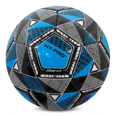 Image of Hy Pro Aztec Football Size 5 with PVC for Enhanced Grip Ideal Match Training &amp; Matches in All Weather Conditions, Blue