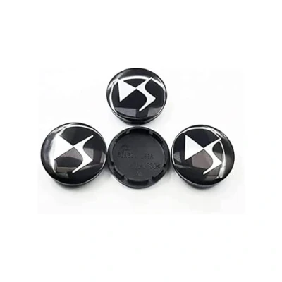 Image of QSLLLY 4 Pcs Car Hub Centre Caps for Citroen DS DS3 DS4 DS5 DS7 DS9 Crossback 60mm, Wheel Center Cover Rims Hubcaps DustProof Waterproof Rim Decoration Accessories