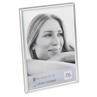 Image of walther Design Picture Frame Matt Silver 10 x 15 cm Chloe Portrait WD015T