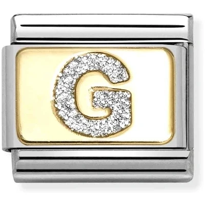 Image of Nomination Gold Glitter G Charm