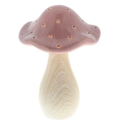 Image of Shudehill Giftware Mushroom Glow Lamp Grey, Pink, Green and More Colours Sizes (Large Pink)