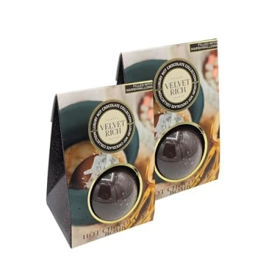Image of Hot Chocolate Gift Set Bomb Cocoa Milk With Mini Marshmallows Pack Of 2 (Hot Chocolate) (Velvet Rich)