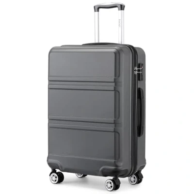 Image of Kono Large Suitcase 28 Inch Lightweight 4 Wheel and Sturdy ABS Hard Case Trolley Carry On Hand Luggage with TSA Lock for Travel Business Holiday,(Grey,Large 28&quot;)