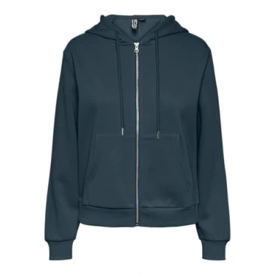 Image of PIECES Women&#039;s Pcchilli Ls Zip Hoodie Noos Bc Sweatshirt, Reflecting Pond, XS