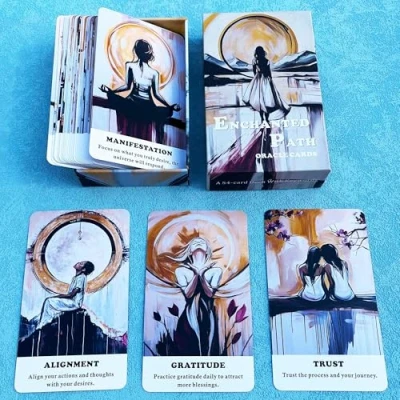Image of QCFQCF The Enchanted Path Oracle Cards, Cards for Beginners, Self Love and Spiritual Growth Deck, Inspirational Guidance Tarot Unlock Your Inner Magic