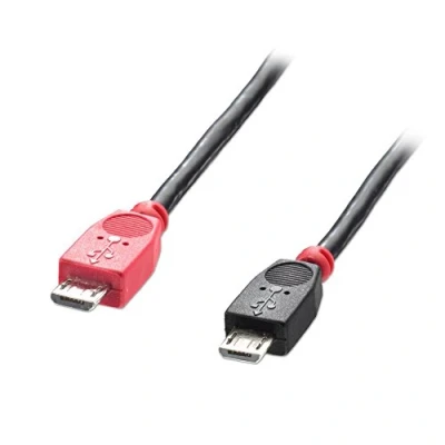 Image of LINDY 31760 USB 2.0 OTG Cable Black, Type Micro B to B, 2m