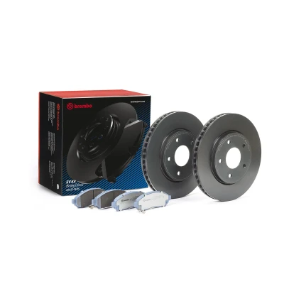 Image of 402063NA0A, 402063NL0A, 402063NL0B, 40206CY00A, D10601VA0A Brake disc and pads set BREMBO KT 08 017 NISSAN: Leaf I