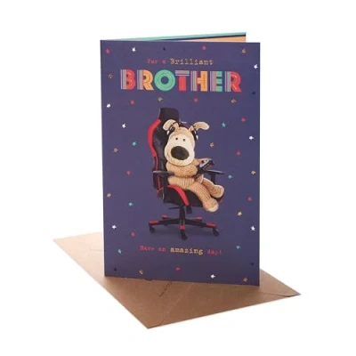 Image of Boofle Birthday Card for Brother Cute Design