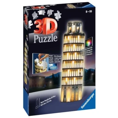 Image of Ravensburger Leaning Tower of Pisa Night Edition, 216pc 3D Jigsaw Puzzle