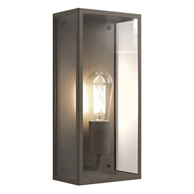Image of Messina Outdoor LED Wall Lantern Bronze IP44, E27