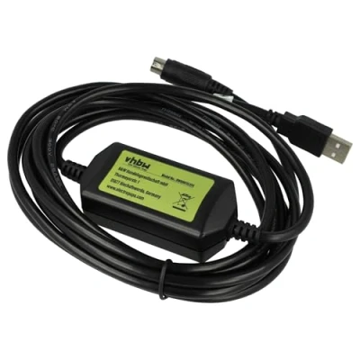 Image of vhbw USB programming cable compatible with Mitsubishi MELSEC FX3U, FX Series Radio, blue