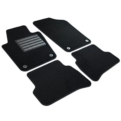 Image of MDM SP 3748 Velour Car Mats for Volkswagen Polo V (6R) 05.2009 &gt; 09.2017 / Seat Ibiza 2008 05.2017 Skoda Fabia III 2014 Onwards, Black