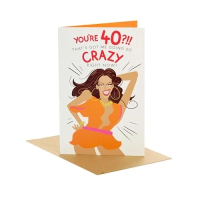 Image of UK Greetings 40th Birthday Card for Her/Friend Beyoncé Design