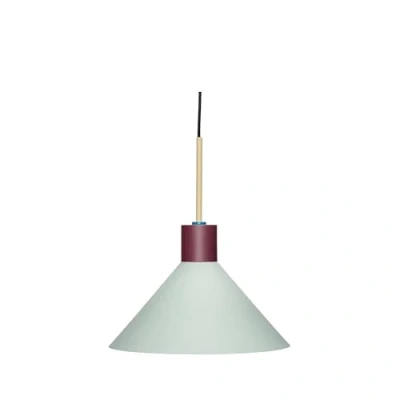 Image of Hübsch Crayon pendant light, light blue/wine red, iron, E27