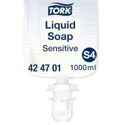 Image of Tork Sensitive Liquid Soap S4, Dermatologically Tested, 6 x 1000ml, 424701