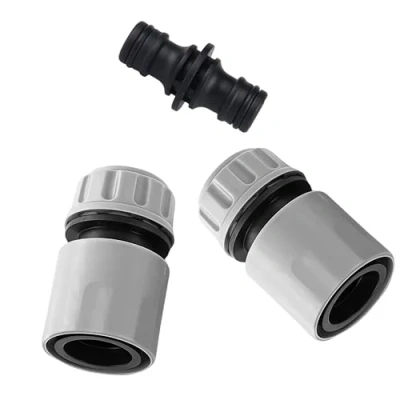 Image of 2PCS End Quick Connectors &amp; 1PCS Double Male Hose for Pipe Fitting 1/2&quot; Plastic Tap Connector, Garden Connector Fittings Kit