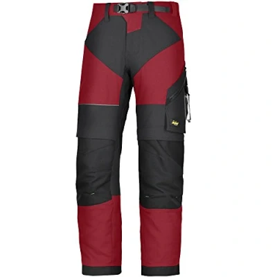 Image of Snickers FlexiWork Work Trousers+ Chilli Red/Black 50