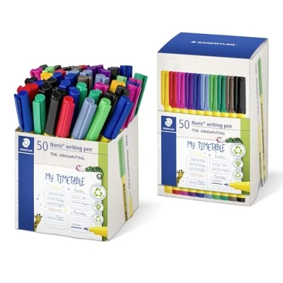Image of STAEDTLER Noris Handwriting Pen 5 x 10 Assorted Colours Pack of 50, 307 S CT50