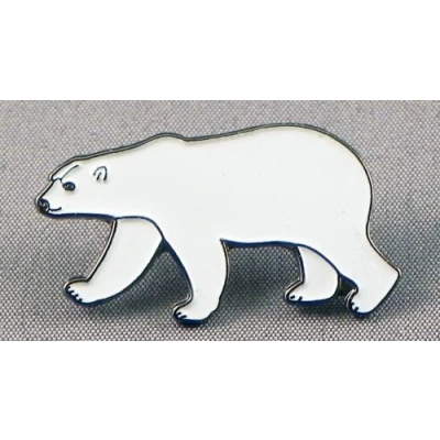 Image of Metal Enamel Pin Badge Brooch Polar Bear (25mm)
