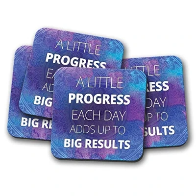 Image of 4 Set Pretty Motivational Coaster Purple Girls Mum Auntie Sister #14235
