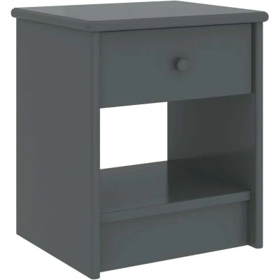 Image of vidaXL Bedside Cabinet Dark Grey 35x30x40 cm Solid Pinewood