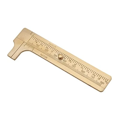 Image of Vernier Caliper 1pc Mini Retro Brass Sliding Gauge Ruler Measuring Tool with Double Scales 80mm 100mm Optional (100mm)(Double Scale 80mm)
