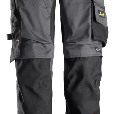Image of Snickers AllroundWork Women&#039;s Stretch Trousers Holster Pockets Steel Grey/Black 34