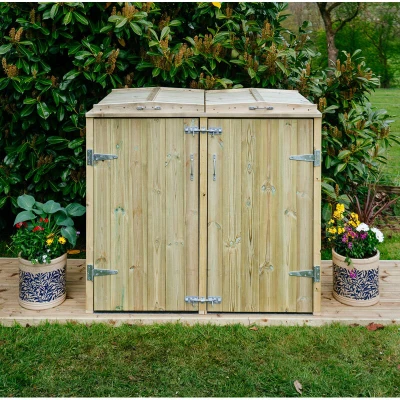 Image of The Garden Village Shireburn Double Wheelie Bin Store 360L