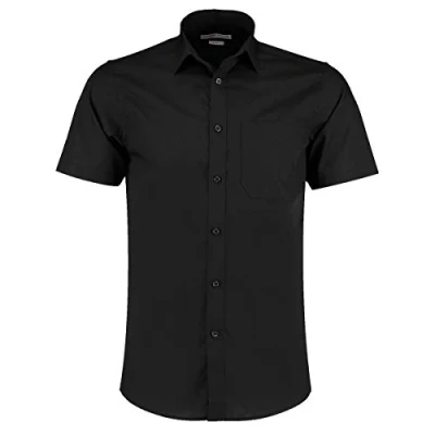 Image of Kustom Kit Men&#039;s Poplin Shirt Business, Black (Black Kk blk ), 54 (Size: 23 7XL)