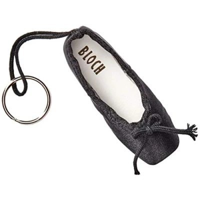 Image of Bloch Dance Women&#039;s Mini Pointe Shoe Keyring Key Chain, Black, One Size