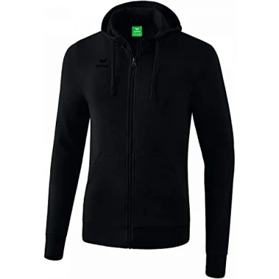 Image of Erima Hooded Sweat Jacket Black, 128