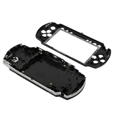 Image of ASHATA Full Case Cover Shell Housing Set Replacement for Sony PSP 1000 Game Console, Strong Protection Anti skid with Buttons Kit, Fashionable Appearance(Black)