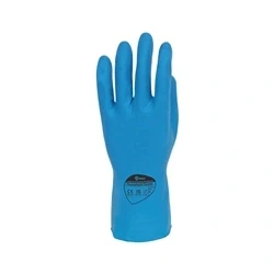 Image of Shield Rubber Household Gloves 0.33mm 30cm Pairs Medium Blue (Pack 12)