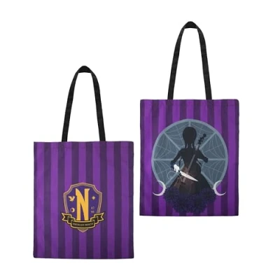 Image of Cinereplicas Wednesday Tote Bag with Cello 42 * 38 cm Officially Licensed, Black