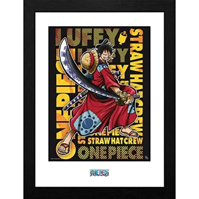 Image of GB eye One Piece Luffy in Wano Artwork 30 x 40cm Framed Collector Print
