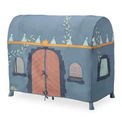 Image of hauck Travel Cot Cover, Palace Play Tent for Cots with Zipper Hatch &amp; Mesh Windows, Fits All Baby 120cm x 60cm, Role Playing Toddlers