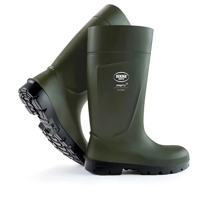 Image of Feather Light Safety Boots for Men and Women, Without Steel Toecap, Non Slip Sole, Agricultural Work Boots, impervious to Water, mud or detergents, Insulating Down 20 Degrees, Green, UK 5