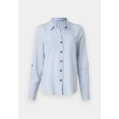 Image of ONLY Asmin Buttondown blouse, Women&#039;s, Size: XS, Blue/white