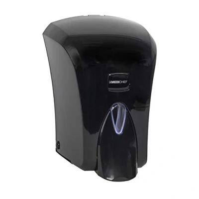 Image of Medichief Wall Mounted 1 Litre Soap Dispenser Manual &#039;Push Button&#039; Black Liquid Suitable For Home, Office, Hotel &amp; Public Bathroom Applications, MDM1000B