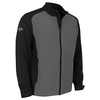 Image of Callaway Golf Mens Full Zip Windproof Jacket Medium Grey Heather M